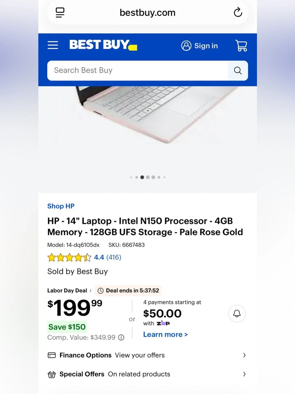 HP Laptop and Case